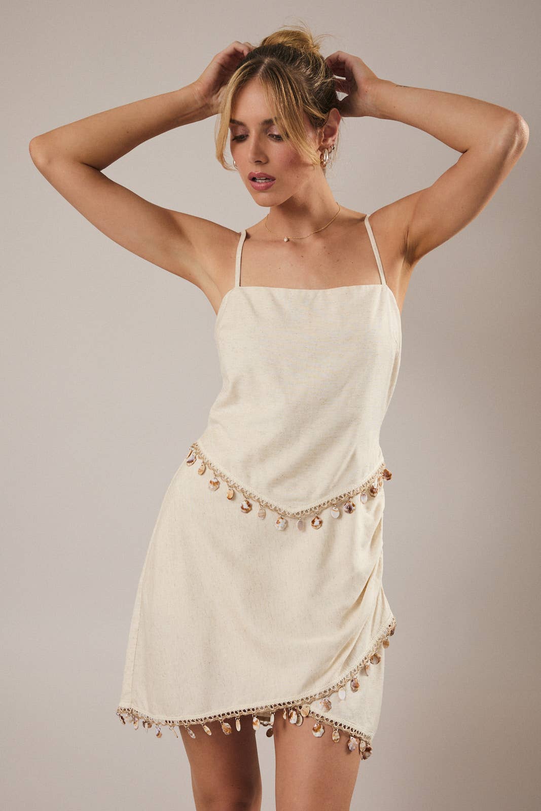 Yuri Shell Linen Dress