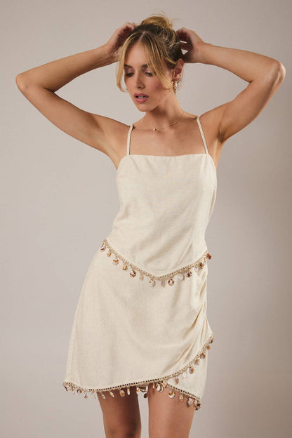 Yuri Shell Linen Dress