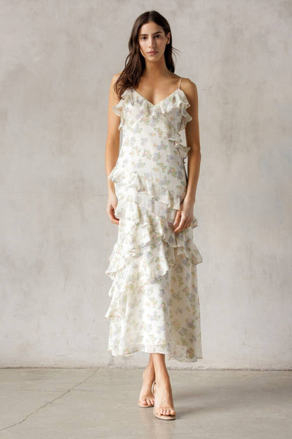 Caitlin Floral Cream Dress