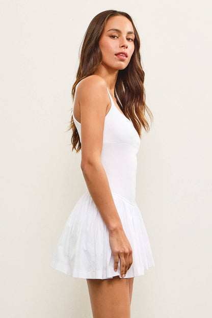 Belle White Skort Dress
