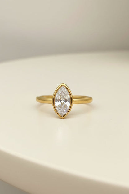Marquee CZ Gold Ring