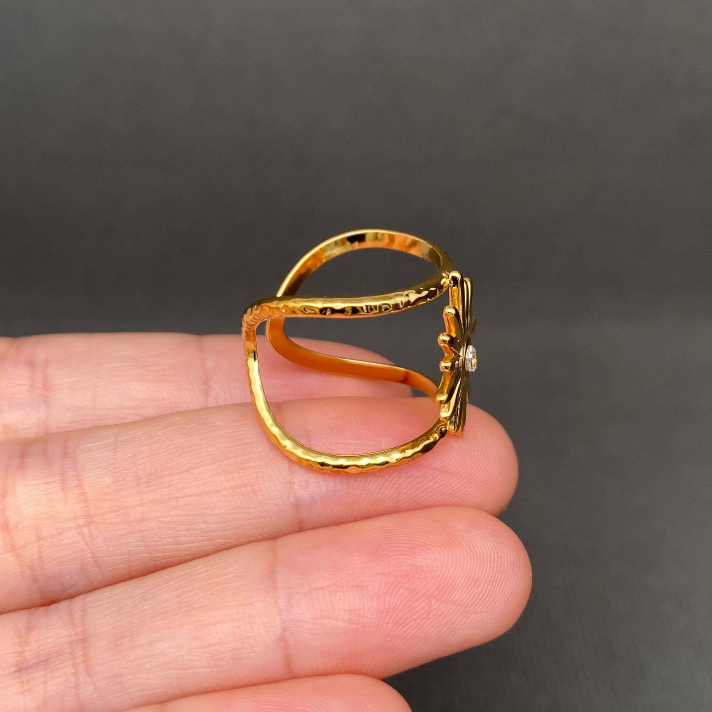 Sunburst Wide Ring
