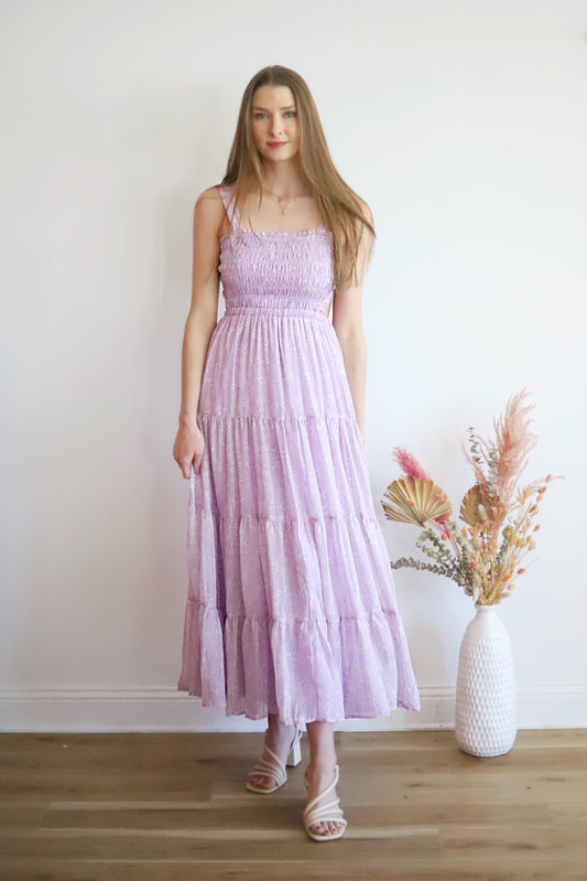 Monay Floral Lavender Dress