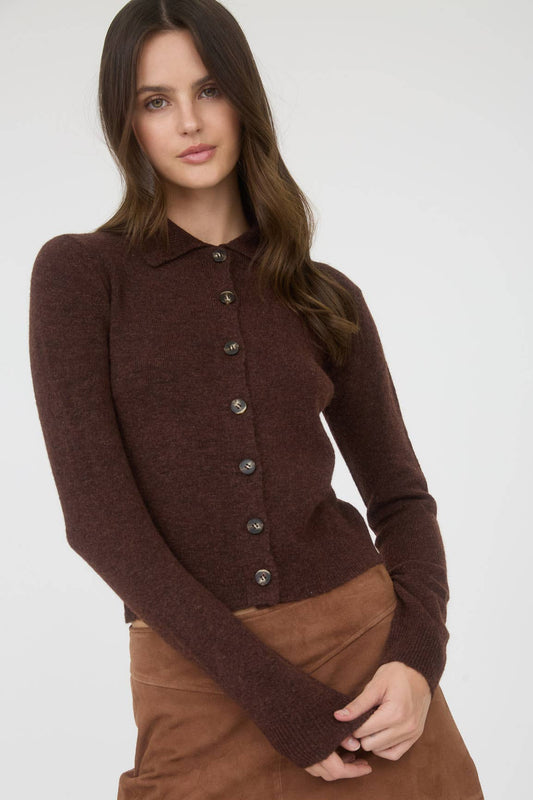 Gen Brown Soft Cardigan