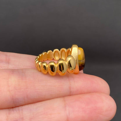 Tiger's Eye Stone Ring