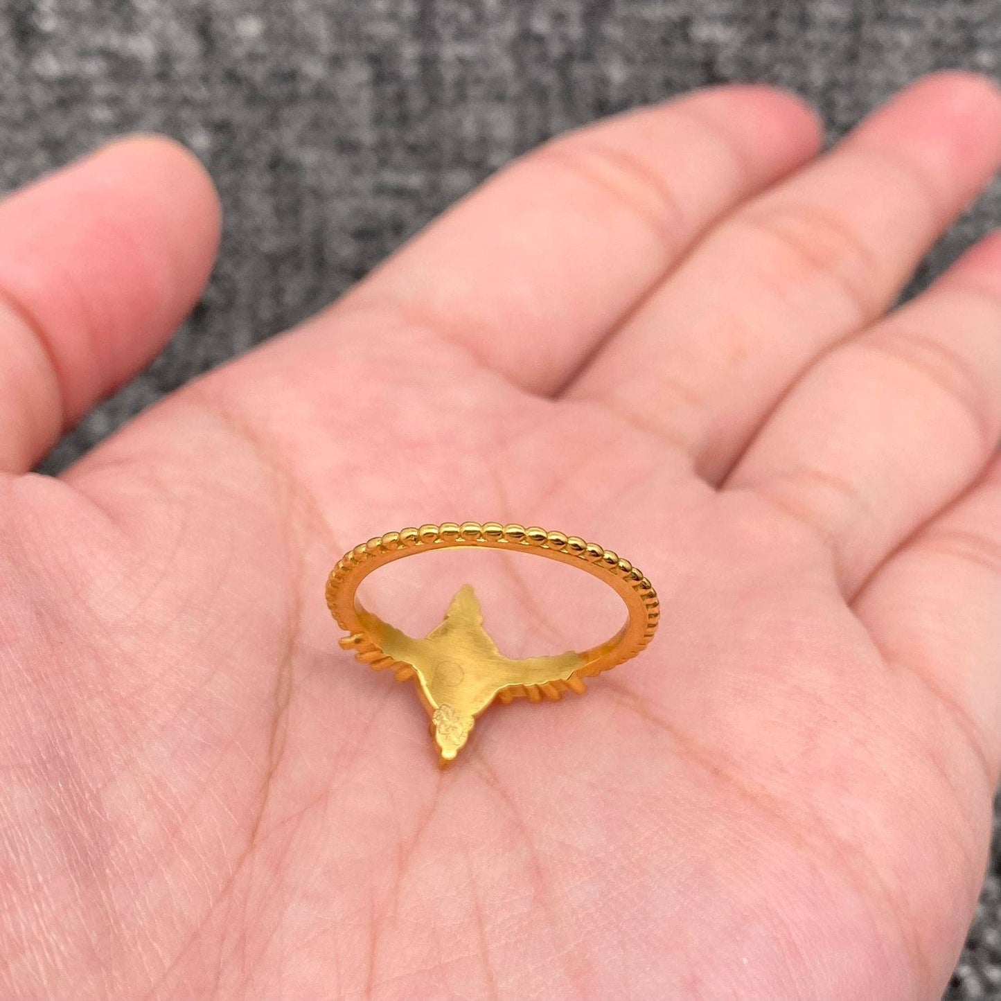 Inlaid CZ&Opal Ring
