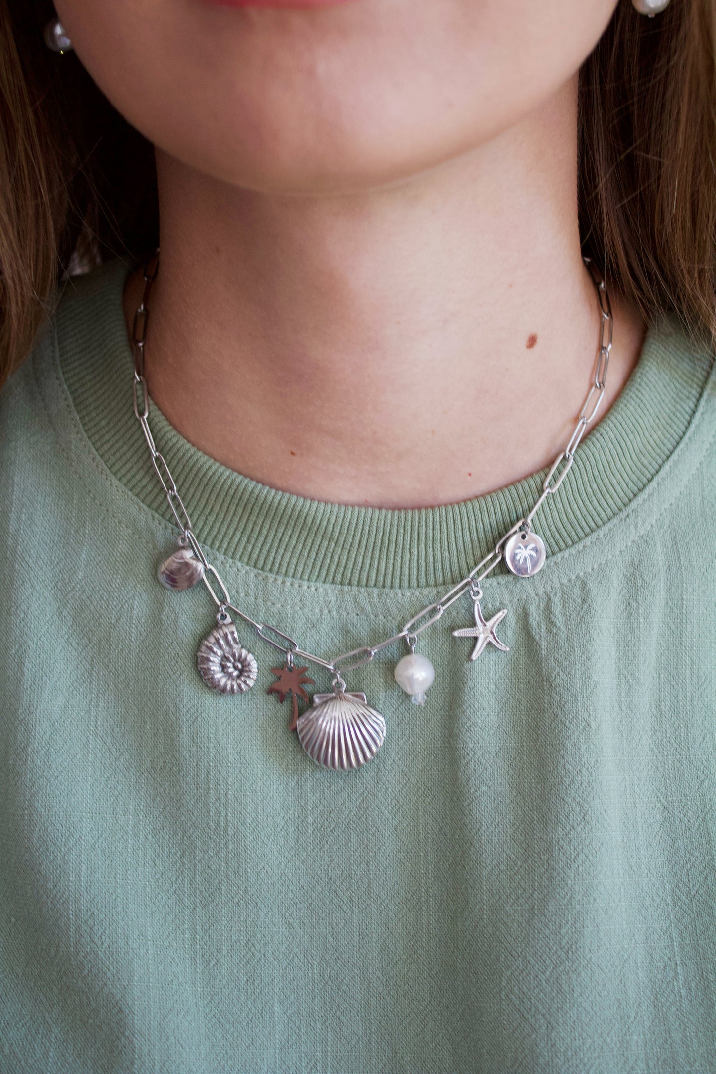 Style #2 Silver Beach Charm Necklace