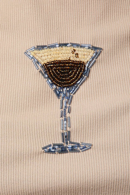 Beaded Espresso Tini Tee
