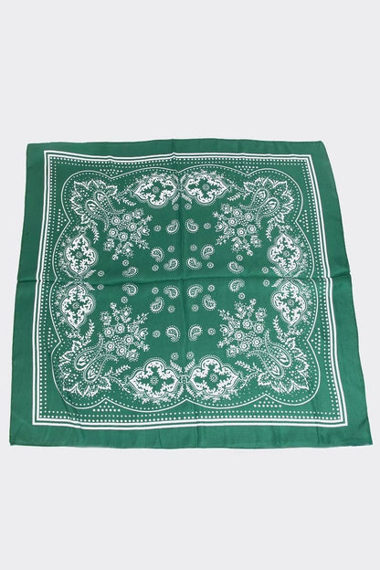 Paisley Design Green Scarf