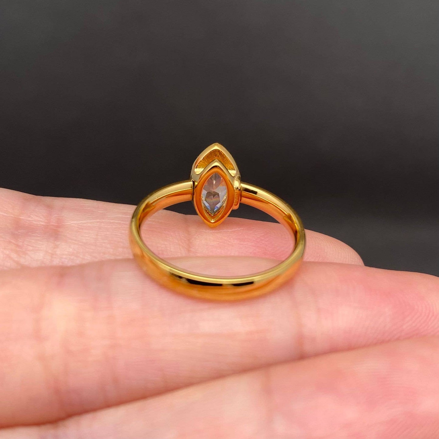 Marquee CZ Gold Ring