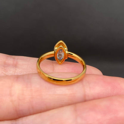 Marquee CZ Gold Ring