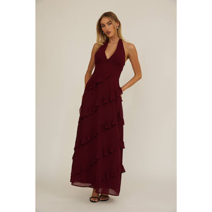 Justina Ruffle Maxi Dress
