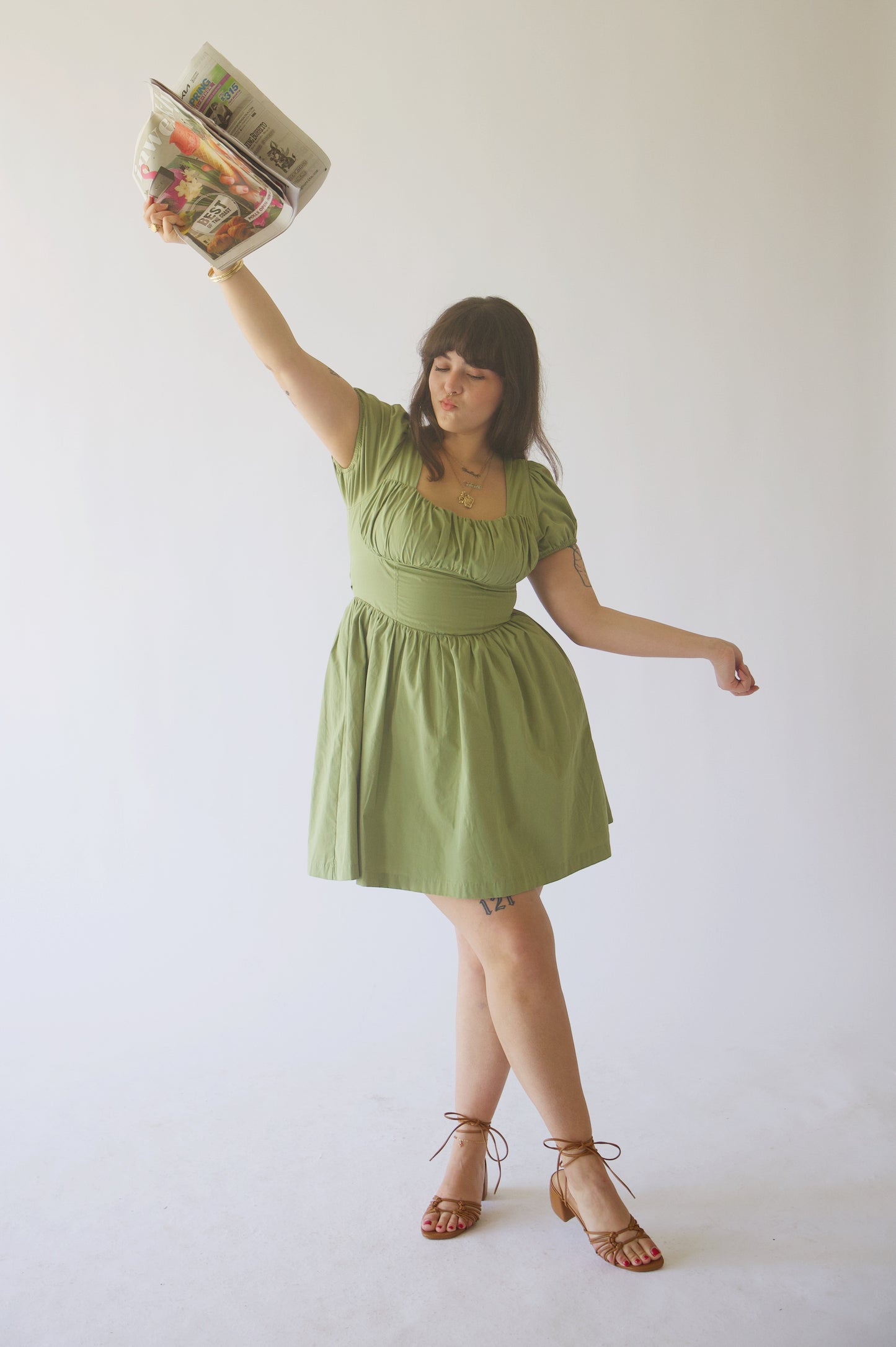 Oria Green Mini Dress