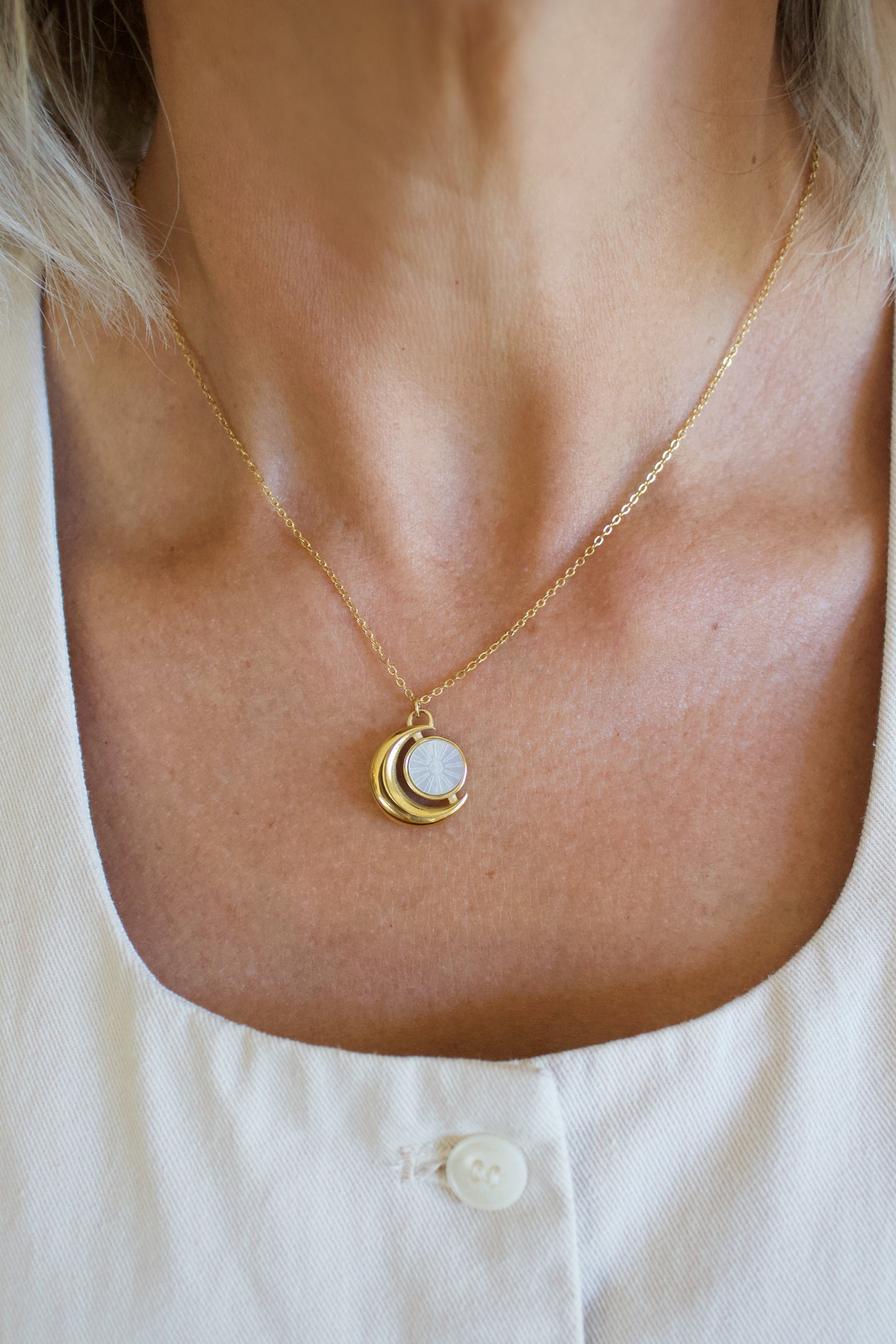 Shell Moon Necklace