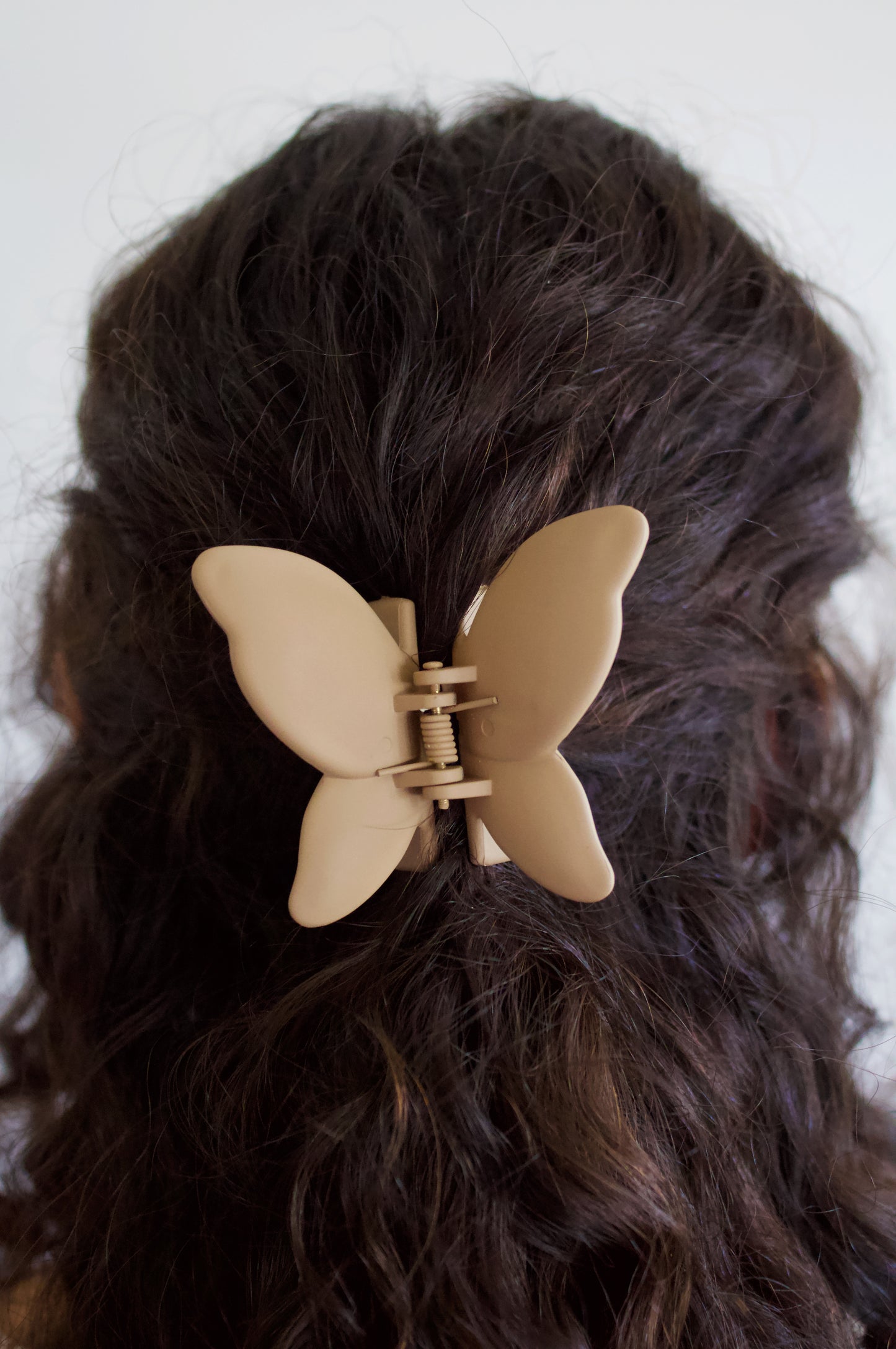 Butterfly Taupe Clip