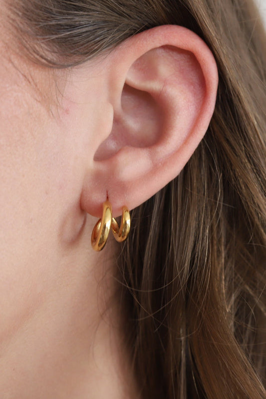 Double C Hoop Earring