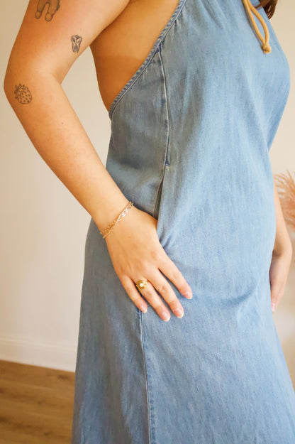 Denim Blue Maxi Dress