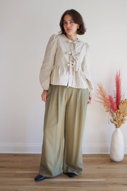 Shaye Wide Leg Olive Pants