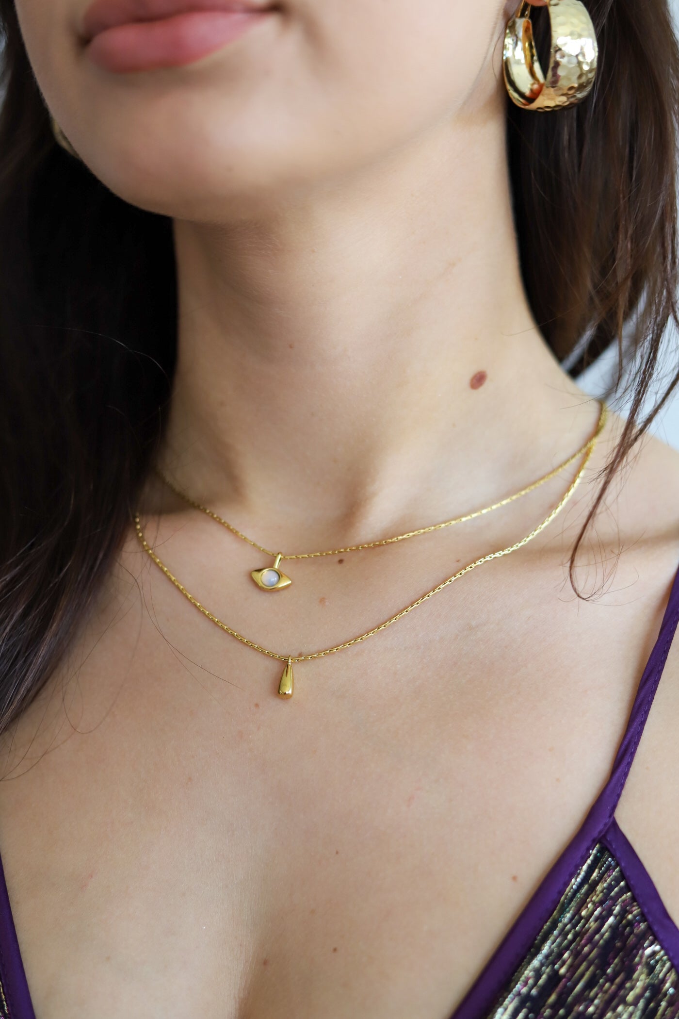 Layered Evil Eye Layer Necklace