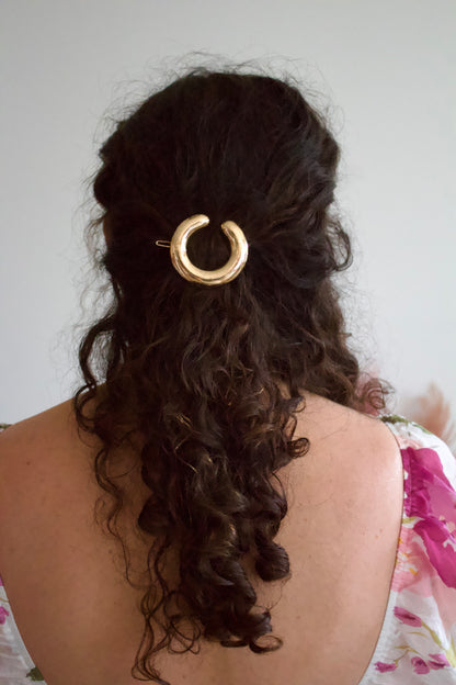 Gold Chunky C Shape Hair Pin