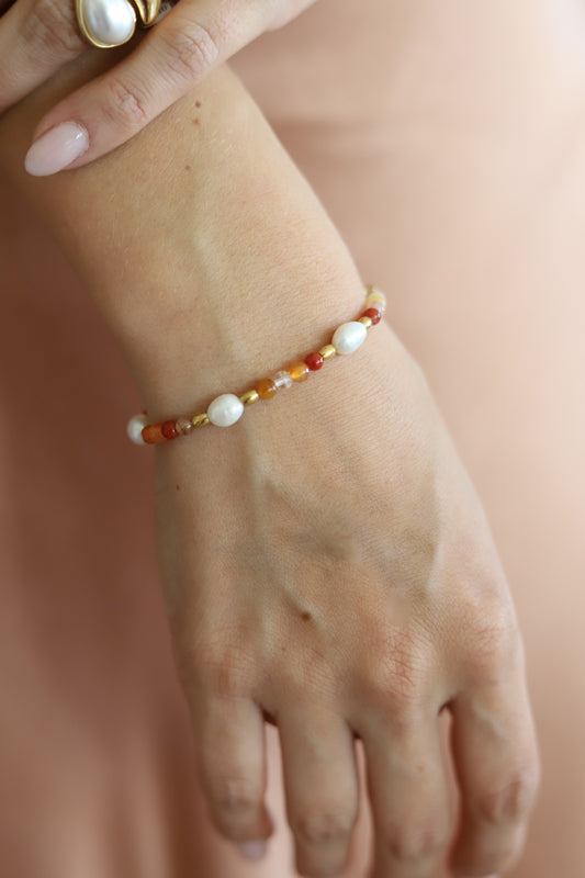 Boho Stone & Bead Bracelet