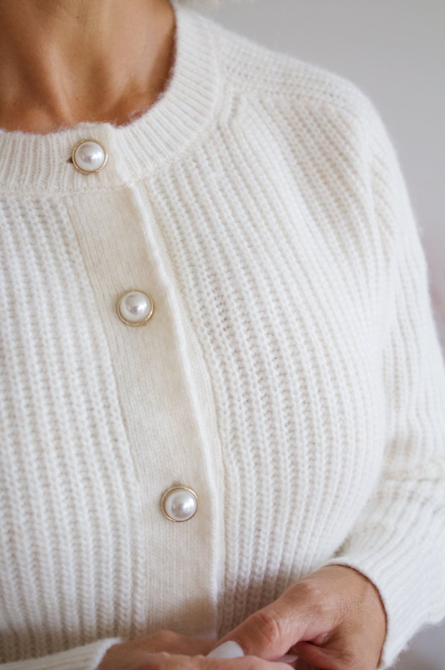 Mandy Knit Cream Cardigan