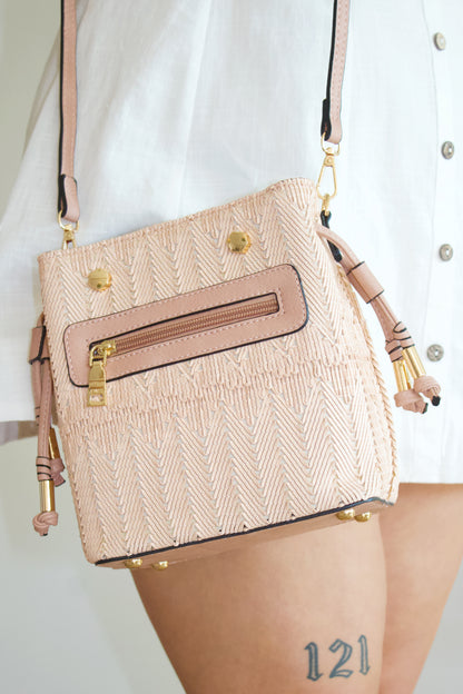 Herringbone Bucket Bag