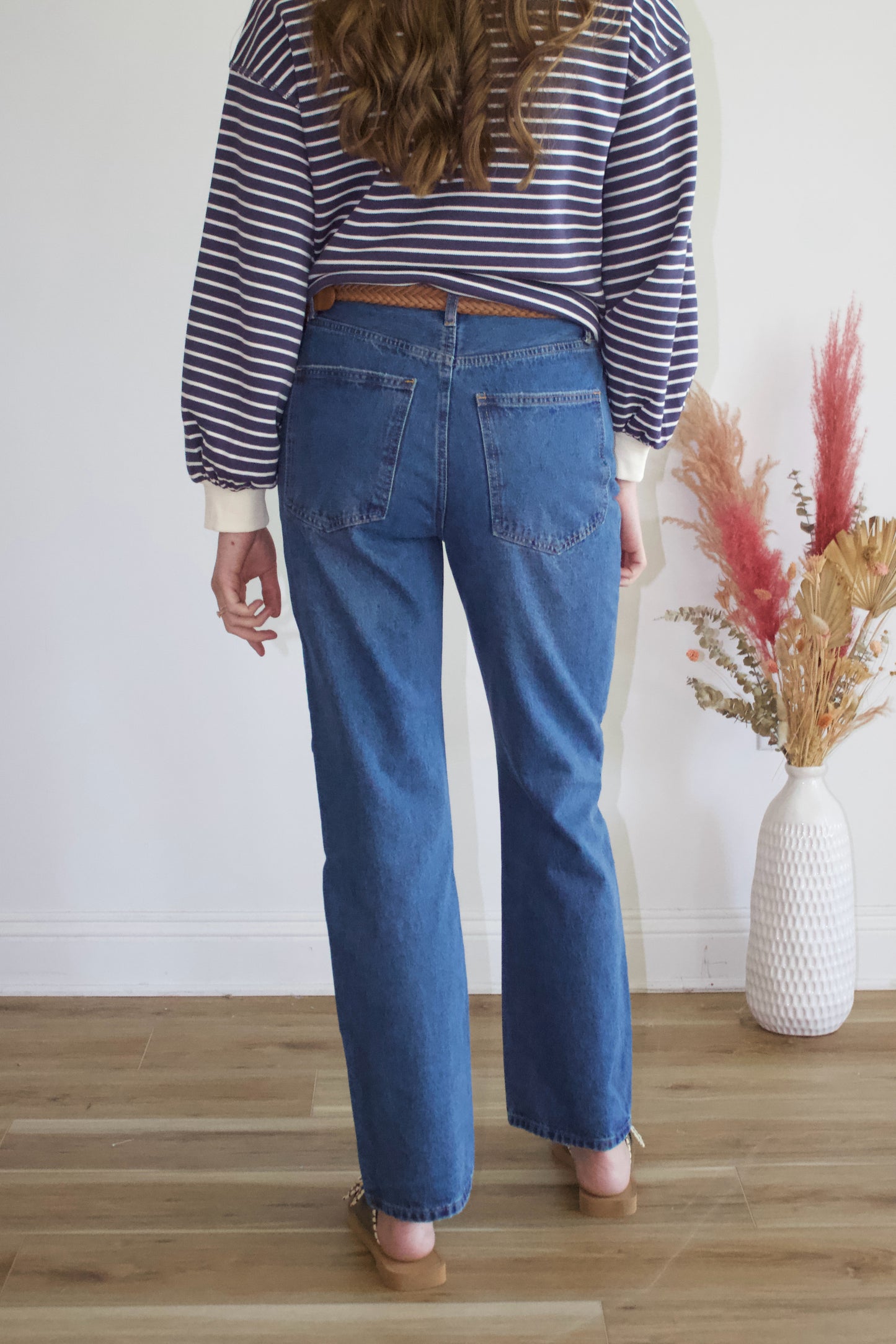 Straight Denim Medium Wash Pants