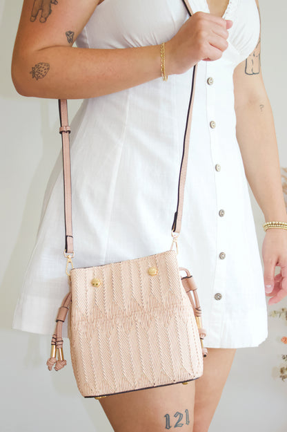 Herringbone Bucket Bag