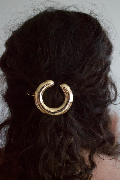 Gold Chunky C Shape Hair Pin