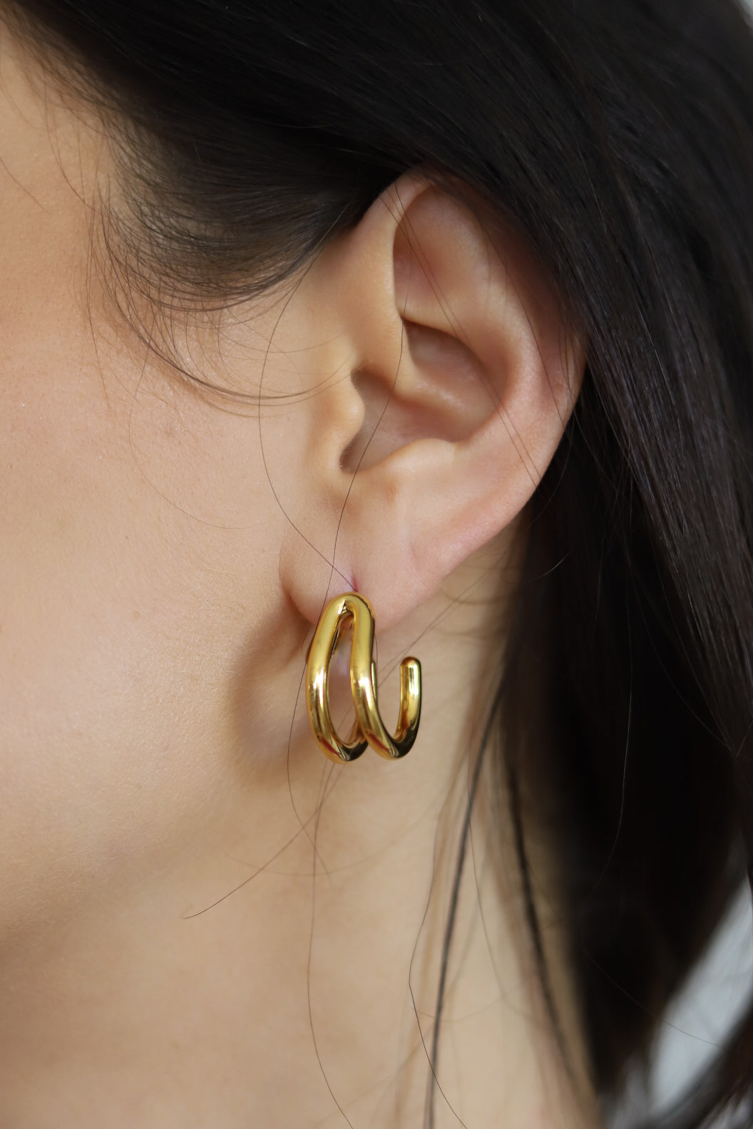 Gold Double C Hoop