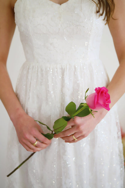 Dove Floral White Midi