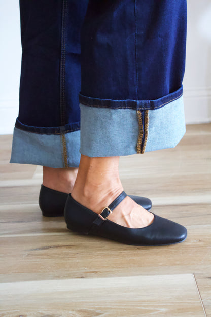 Page Black Mary Jane Flats