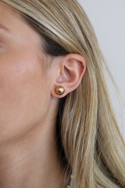 Ball Gold Stud Earring