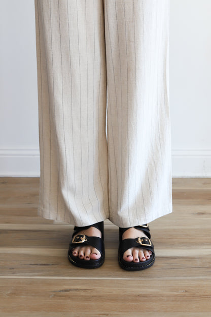 Vdara Black Stud Sandal