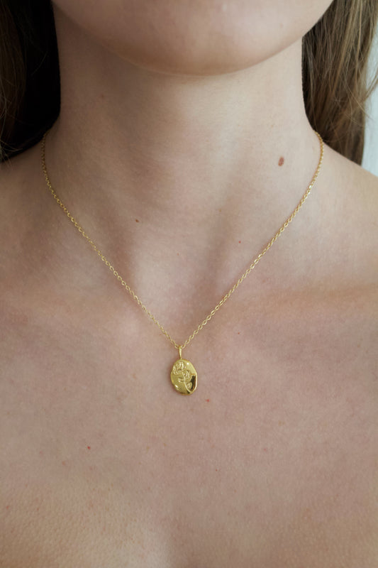 Rose Coin Necklace