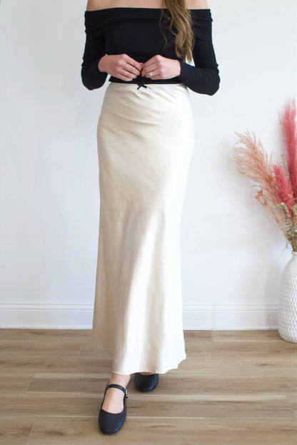 Geena Satin Maxi Skirt