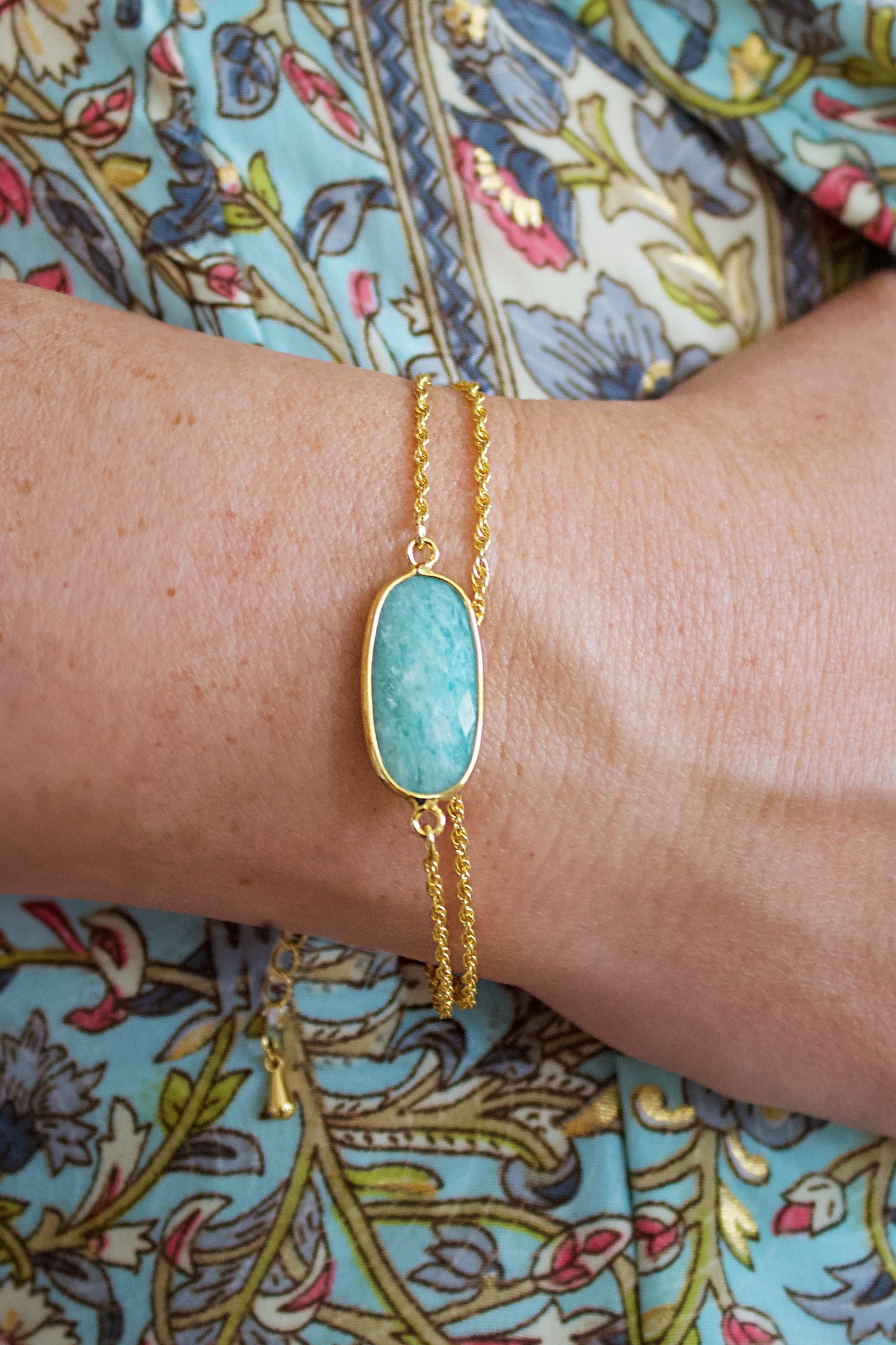 Gemstone Lay Chain Bracelet