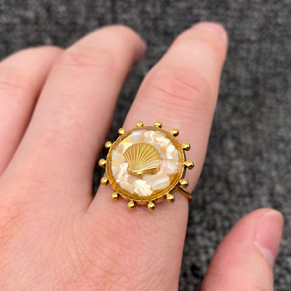 Shattered Shell Gold Ring