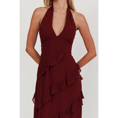 Justina Ruffle Maxi Dress