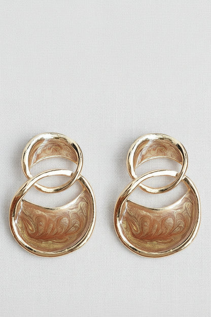 Geo Drop Ring Earring