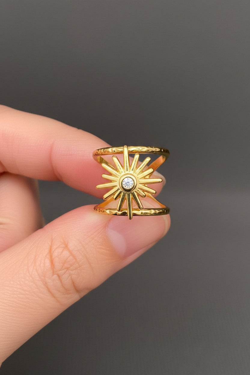 Sunburst Wide Ring