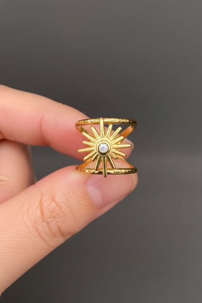 Sunburst Wide Ring