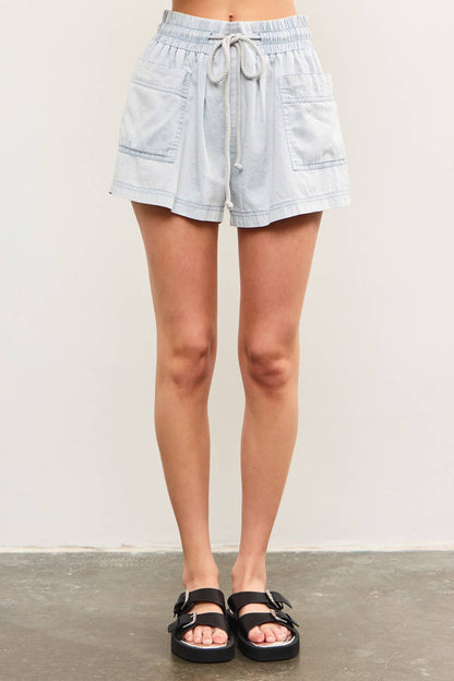 Daylen Elastic Waistband Shorts
