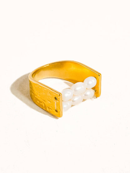 Beaded Pearl Ring