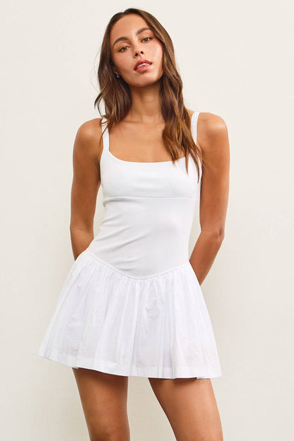 Belle White Skort Dress