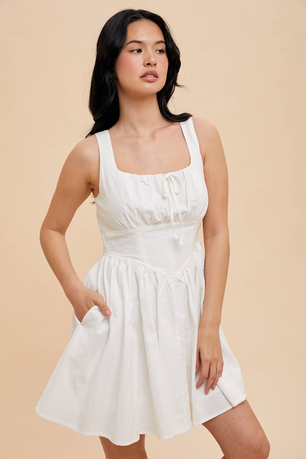 Kaitlyn White Skater Dress