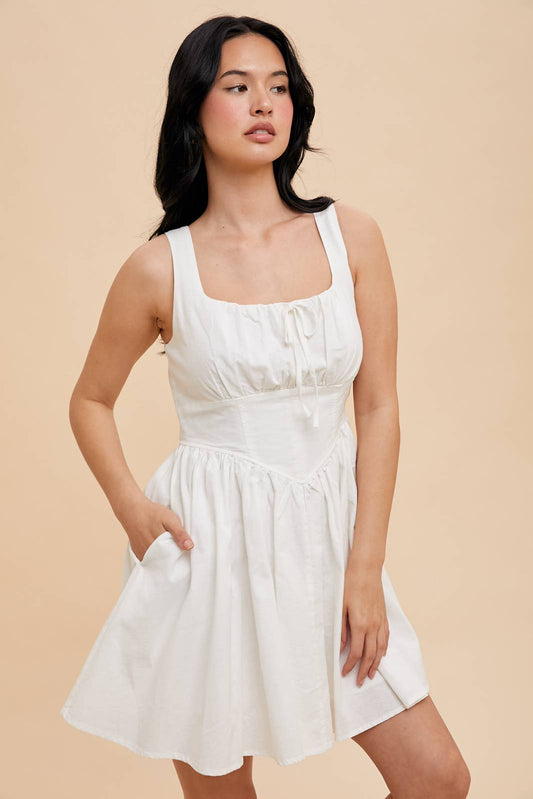 Kaitlyn White Skater Dress