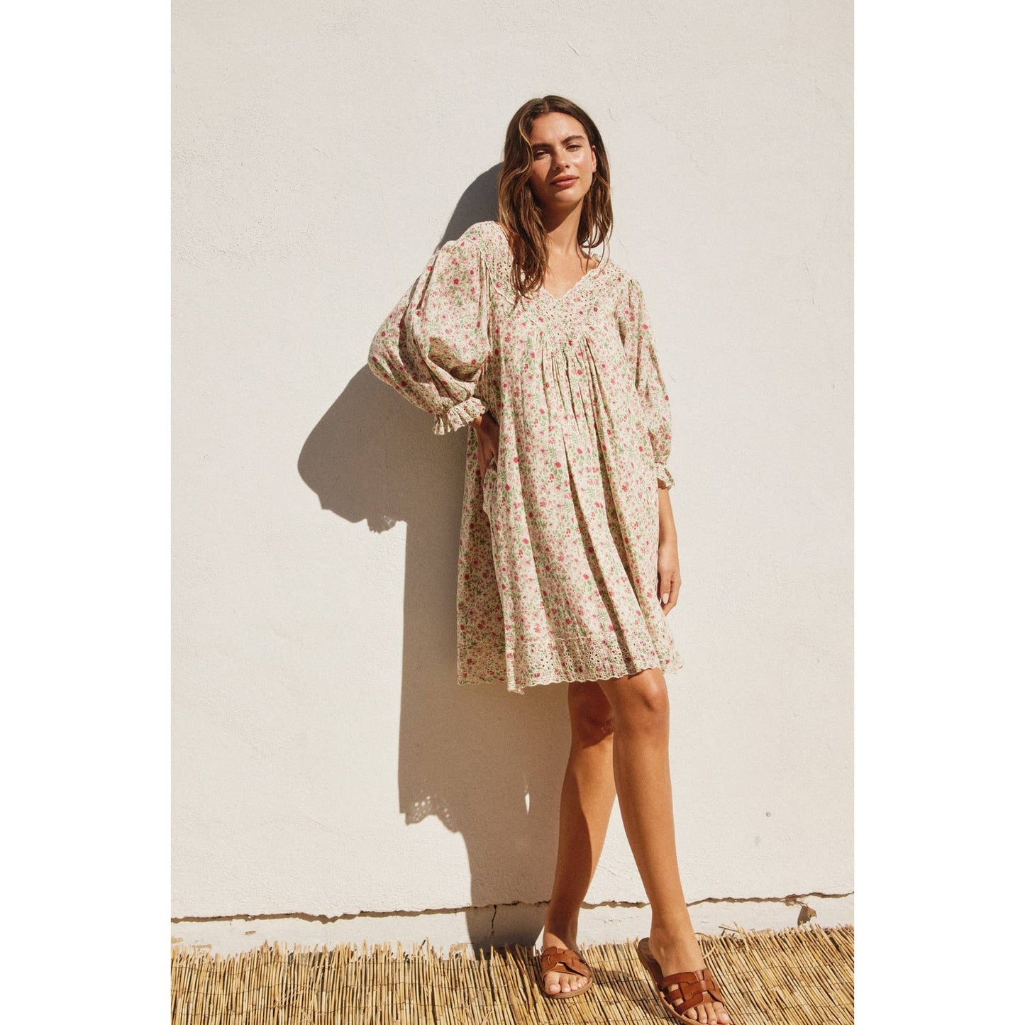 Timeless Love Eyelet Edged Mini Dress