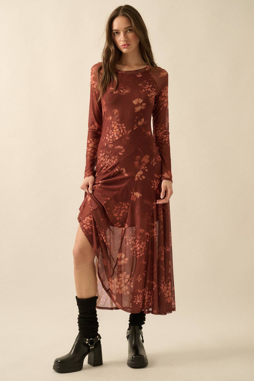 Marissa Floral Asymmetrical Maxi